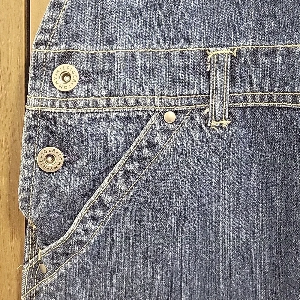 Tommy Hilfiger-Vintage 90s Denim Jean Skirt overalls-Size 8 - Picture 6 of 17